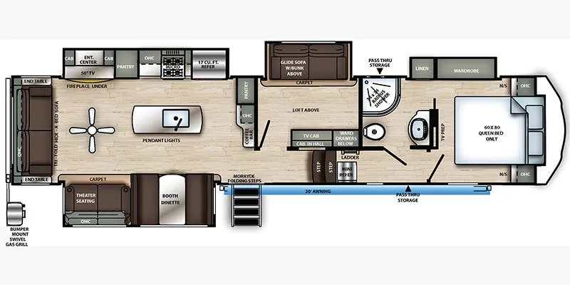 2021 Forest River Sandpiper C-Class 3660MB floor plan