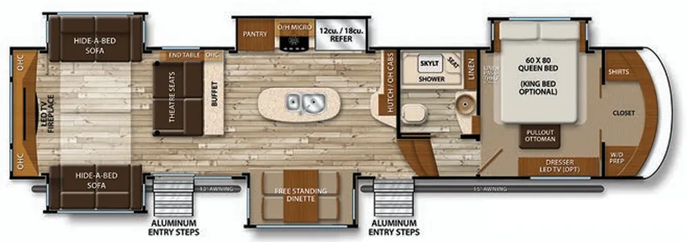 Grand Design Solitude 375RE floor plan