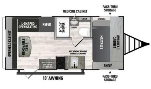 Coachmen Clipper 18RL floor plan