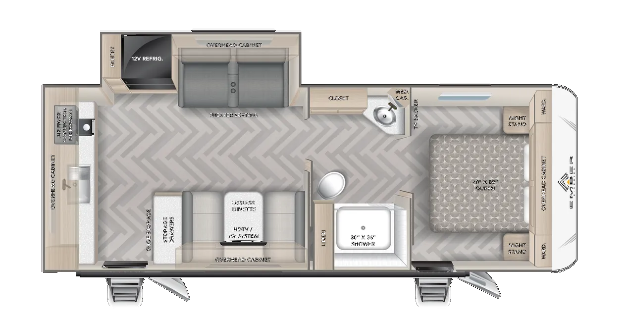 2025 Ember RV E-Series 24RLD - Floor plan