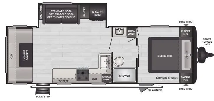 Keystone Hideout 25RDS floor plan