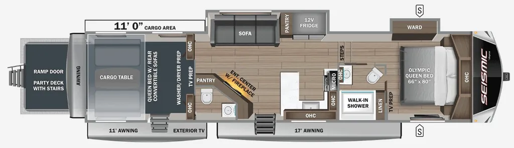 2027 Jayco Seismic 359 floor plan
