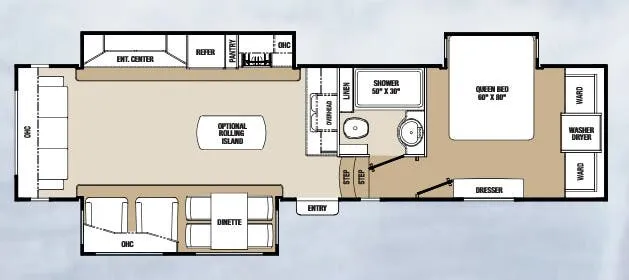 Coachmen Chaparral Signature 343RLTS floor plan
