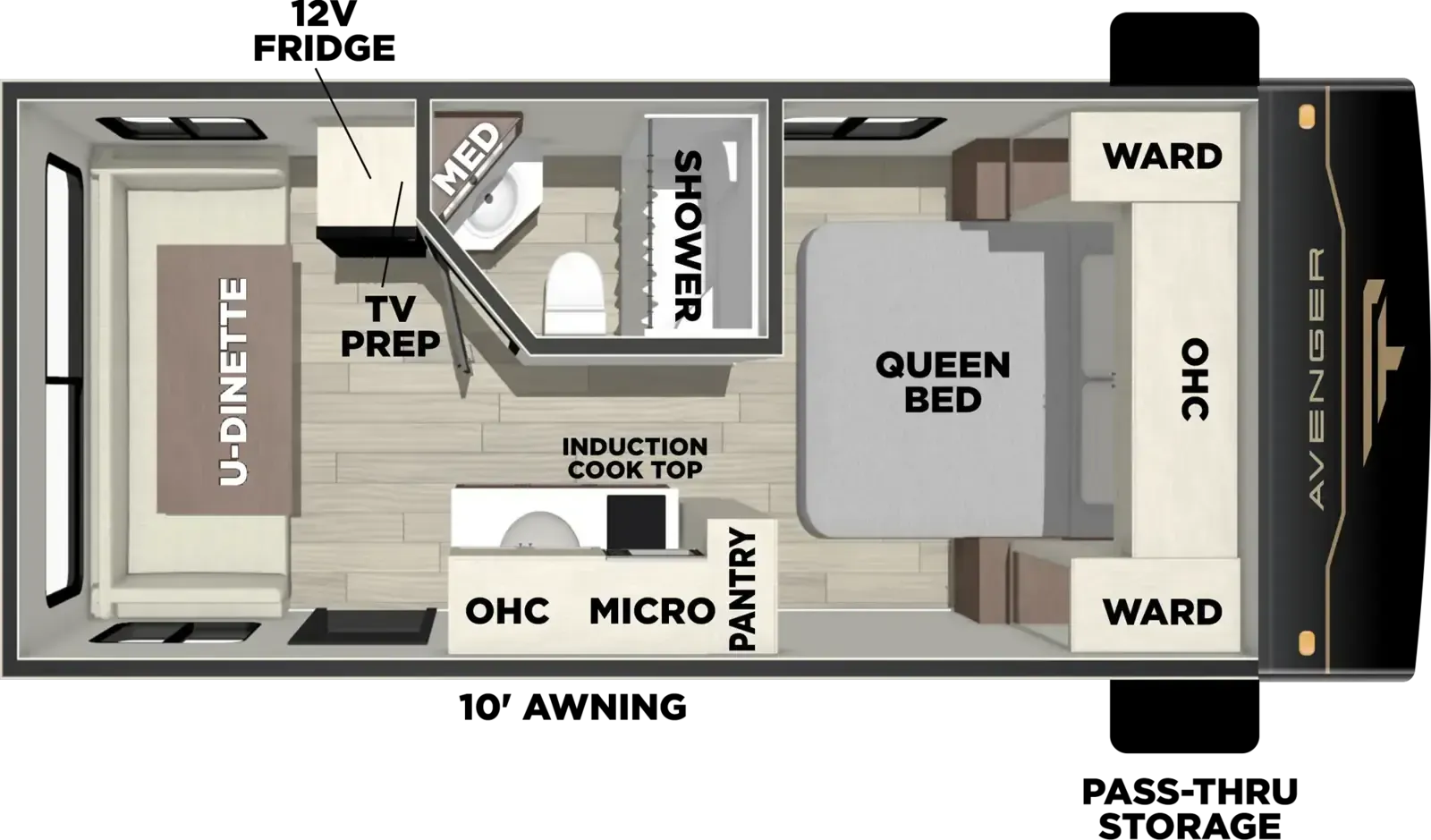 Forest River Avenger LT 17RDX floor plan