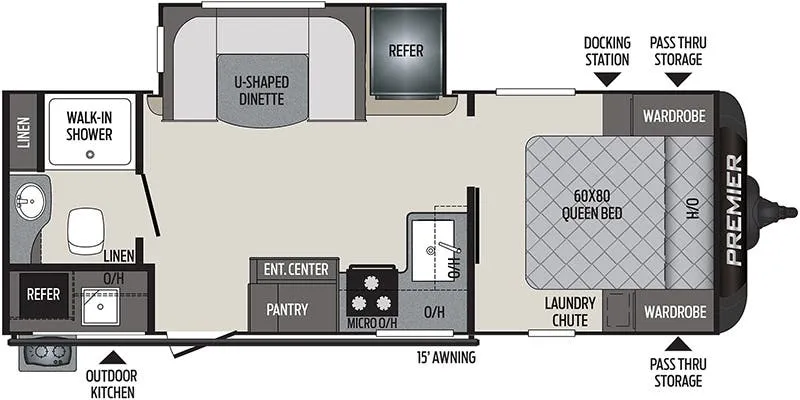 Keystone Premier 23RBPR floor plan