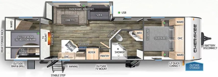 2024 Forest River Cherokee 294GEBG - Floor plan