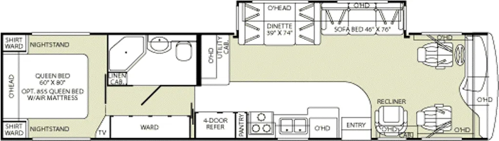 2006 Fleetwood Bounder 39Z floor plan