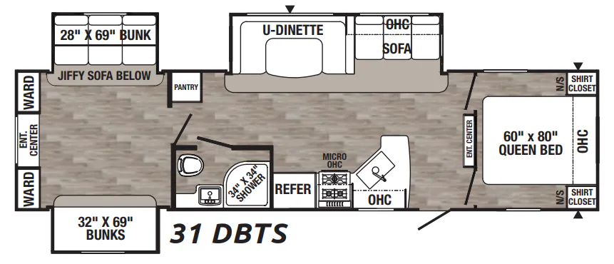 Palomino Puma 31DBTS floor plan