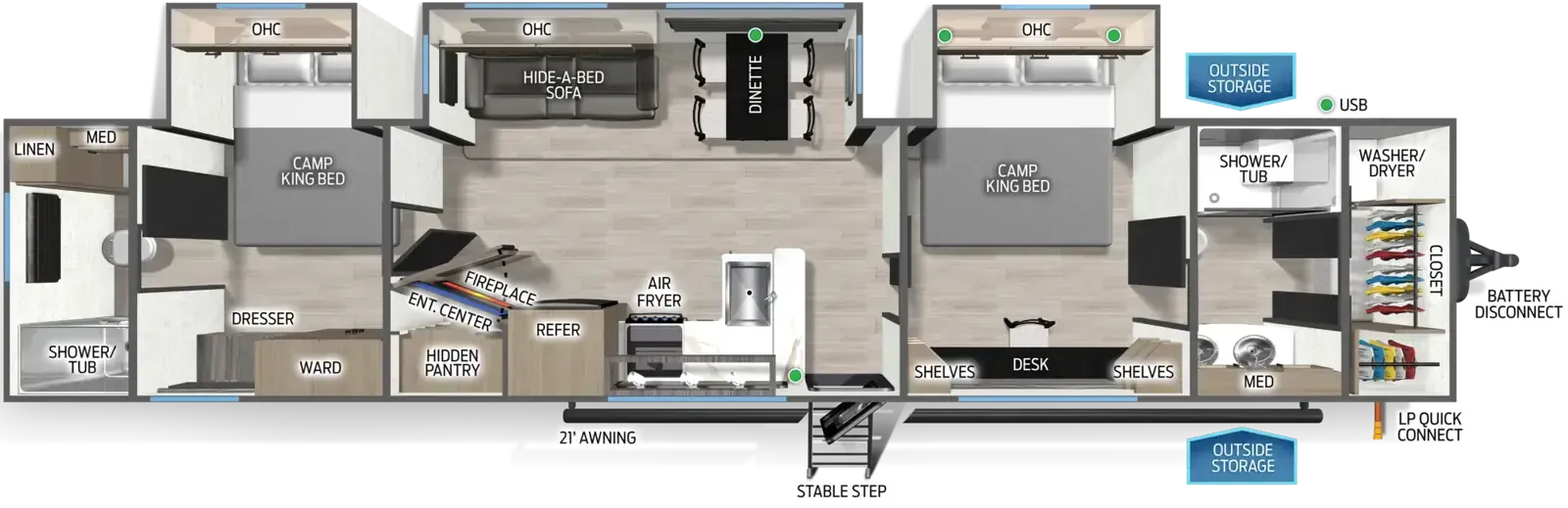 2026 Forest River Campsite Reserve 39IB - Floor plan