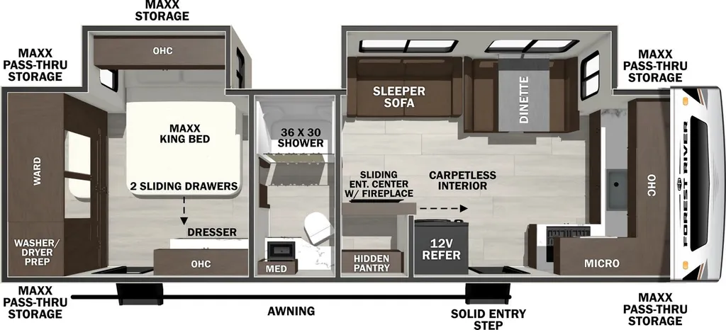 2026 Forest River Wildcat MAXX 277FKX floor plan