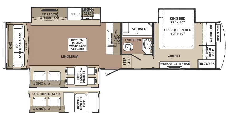 Forest River Blue Ridge 3025RL floor plan
