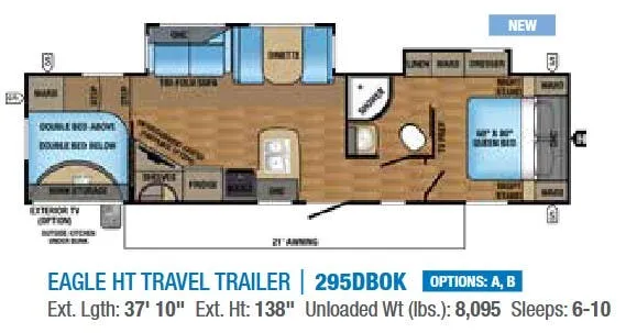 Jayco Eagle HT 295DBOK floor plan
