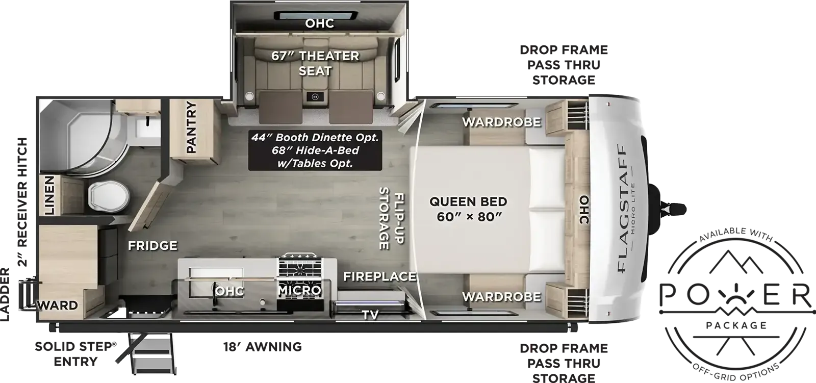 Forest River Flagstaff Micro Lite 22FBS floor plan