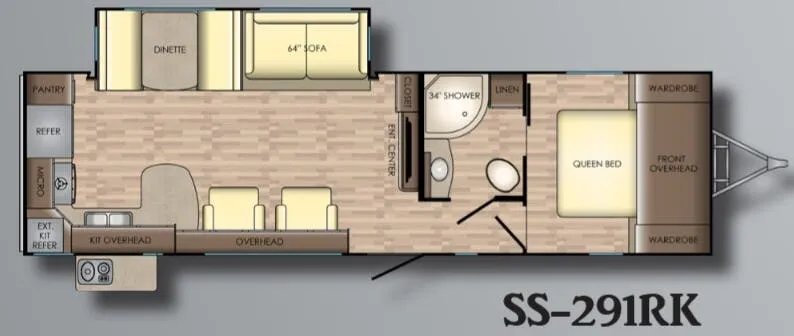 2018 CrossRoads Sunset Trail Super Lite 291RK - Floor plan