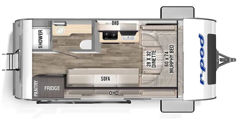 2023 Forest River R-Pod RP-153 - Floor plan