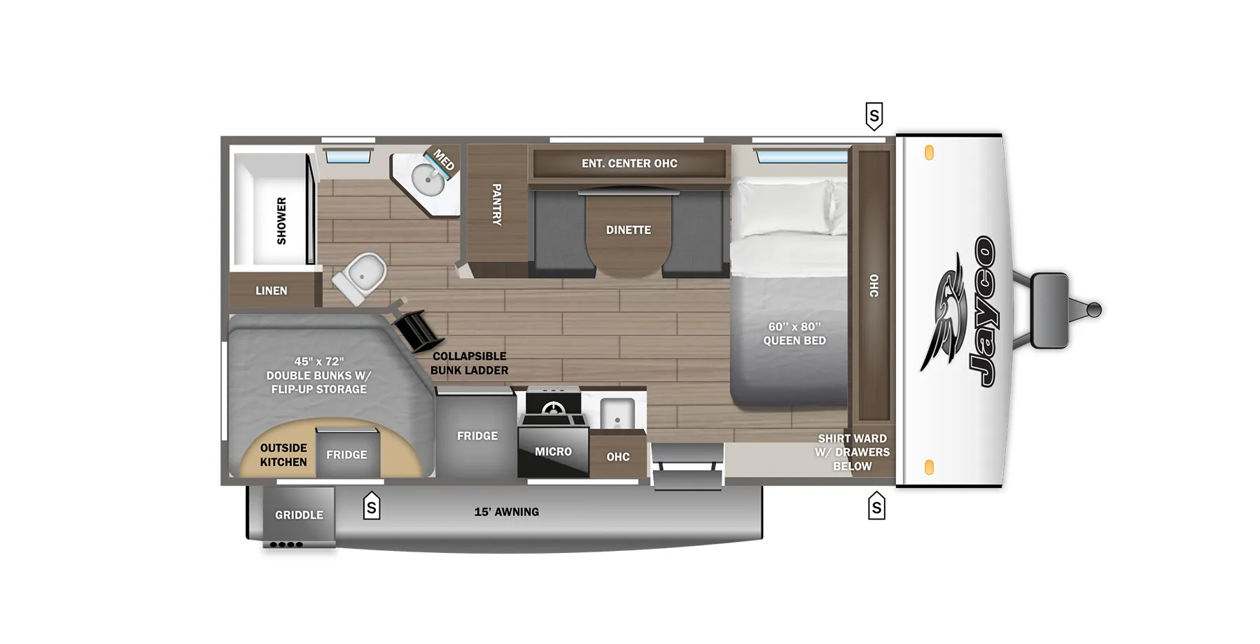 Jayco Jay Feather Air 16DB floor plan