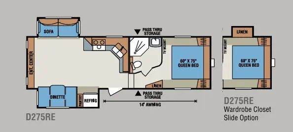 K-Z Durango 1500 D275RE floor plan