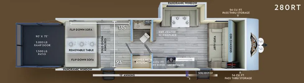 Forest River Wildwood X-Lite FSX 280RT floor plan