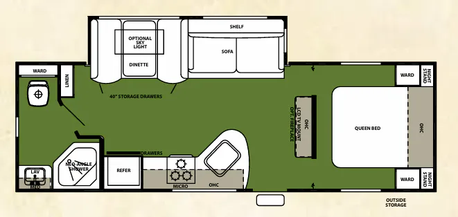 Forest River Cherokee 254Q floor plan