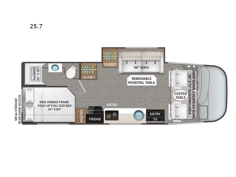 2024 Thor Motor Coach Vegas 25.7 - Floor plan