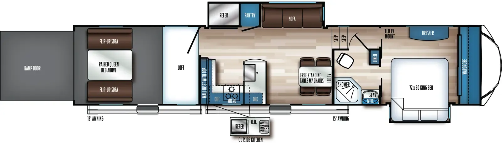 2024 Forest River Vengeance Rogue Armored 373BS13 - Floor plan