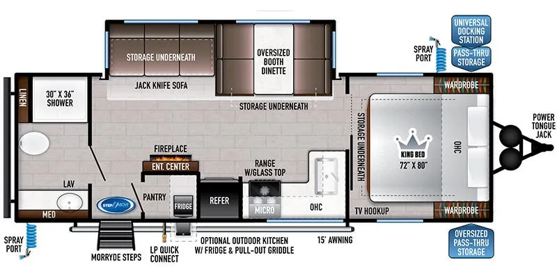 East to West Della Terra 261RB floor plan