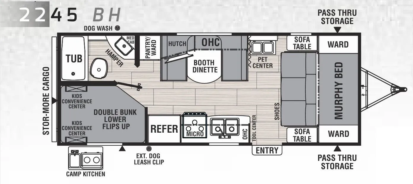 Coachmen Northern Spirit 2245 BH floor plan