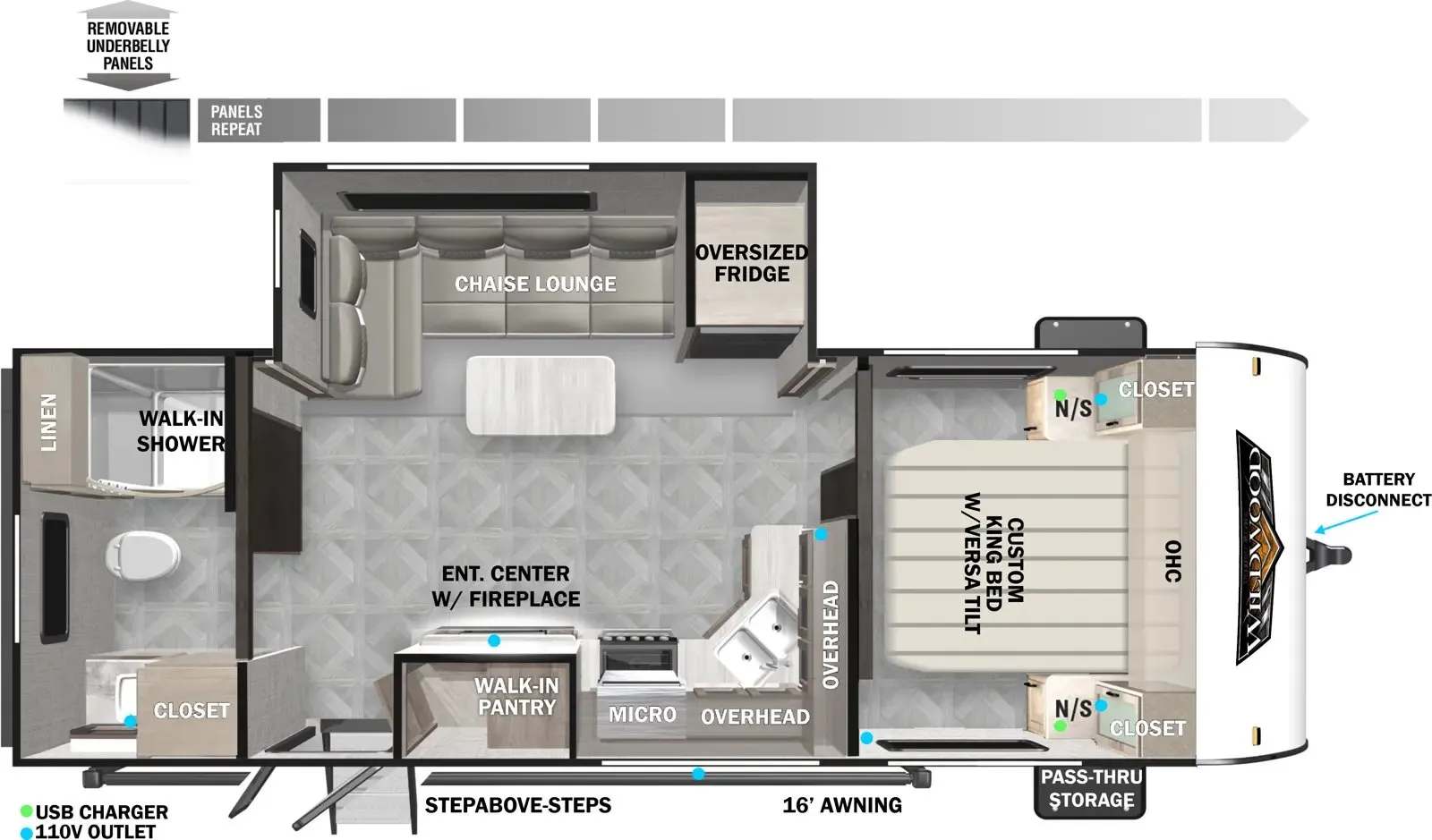 2024 Forest River Wildwood 22RBS - Floor plan