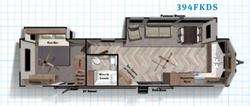 Forest River Salem Villa Estate 394FKDS floor plan