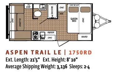 Dutchmen Aspen Trail LE 1750RD floor plan