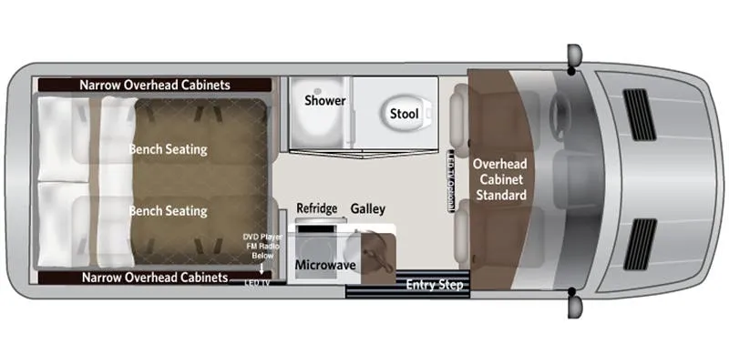American Coach American Patriot FD2 - Loftbed floor plan