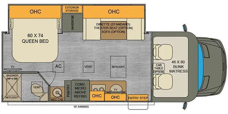 Renegade RV Vienna 25FWC floor plan