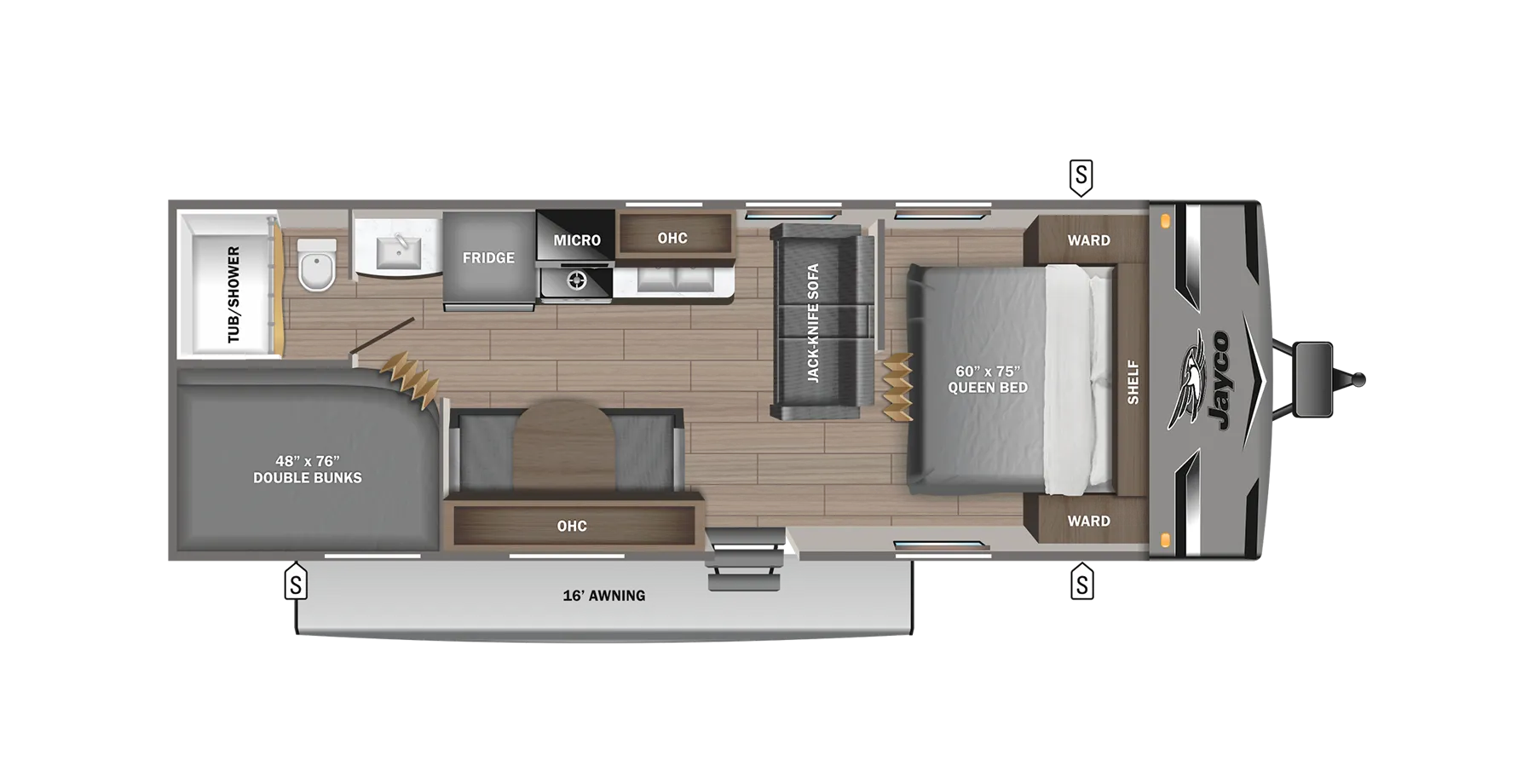 2024 Jayco Jay Flight 264BHW - Floor plan