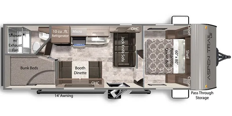 2024 Dutchmen Aspen Trail LE 24BHWE floor plan