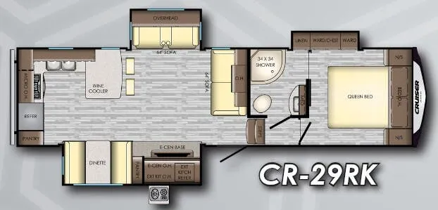 CrossRoads Cruiser Aire 29RK floor plan