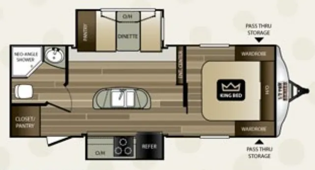 Keystone Cougar Half-Ton 22RBIWE floor plan