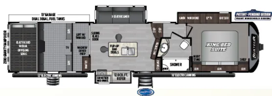 Keystone Raptor 354 floor plan