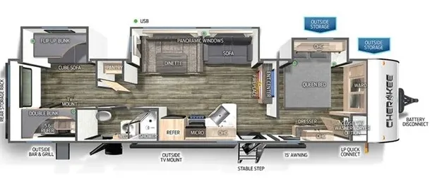 Forest River Cherokee 324TS floor plan