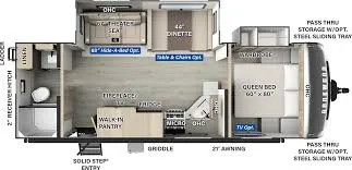 2018 Forest River Rockwood Ultra Lite 2606WS floor plan