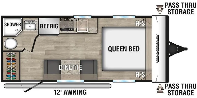 K-Z Sportsmen Classic 160QB floor plan