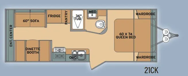 Shasta Oasis 21CK floor plan