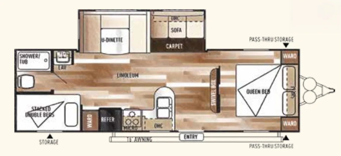 2015 Forest River Salem 27DBUD floor plan