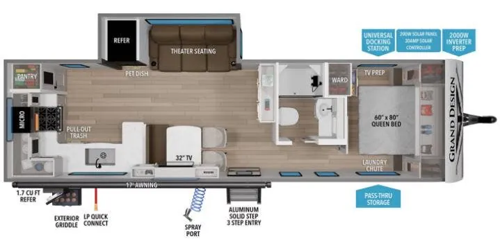 Grand Design Transcend 285RKT floor plan