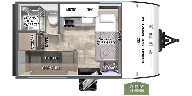 2025 Palomino Puma Camping Edition 123RDCE - Floor plan