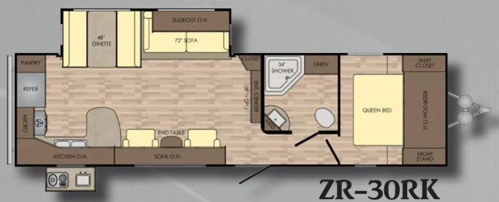 CrossRoads Zinger 30RK floor plan