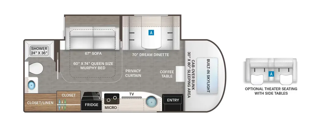 2027 Thor Motor Coach Delano 24FB - Floor plan