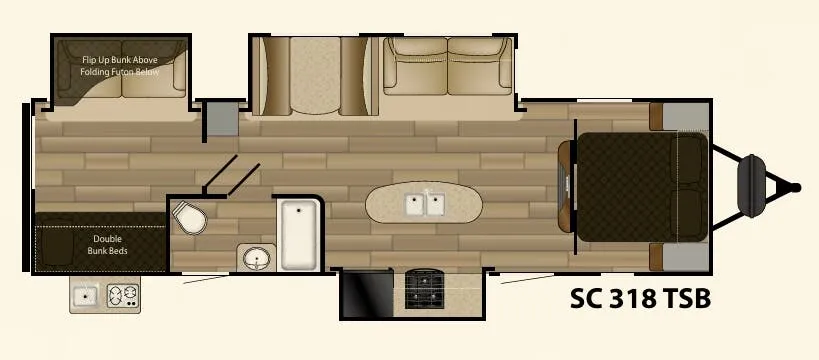 Cruiser RV Shadow Cruiser 318TSB floor plan