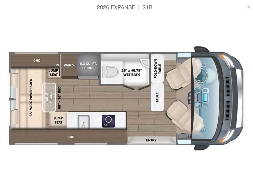 Entegra Coach Expanse 21B floor plan