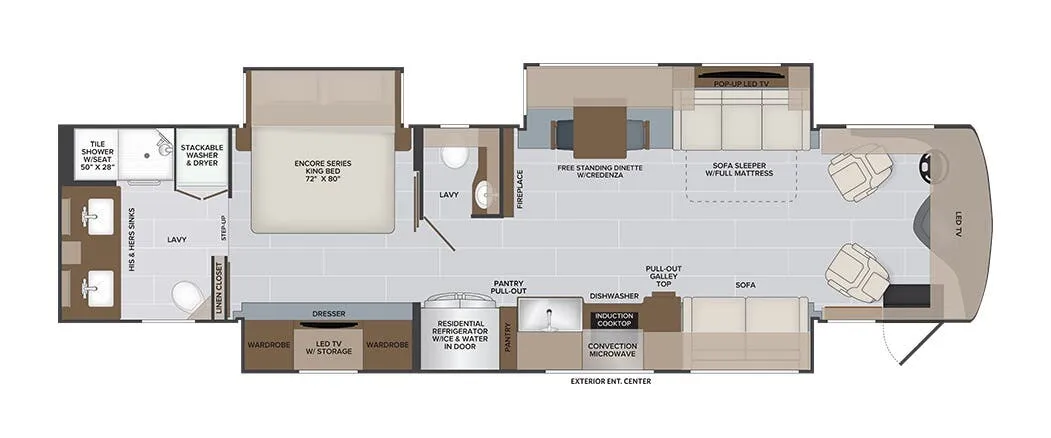 2026 Holiday Rambler Armada 40M - Floor plan