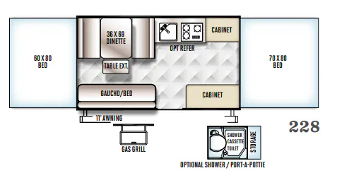 Forest River Flagstaff MAC 228 floor plan